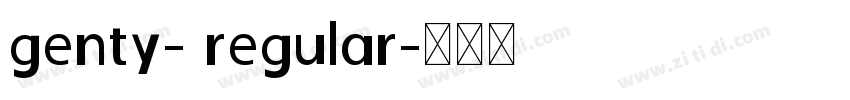 genty- regular字体转换